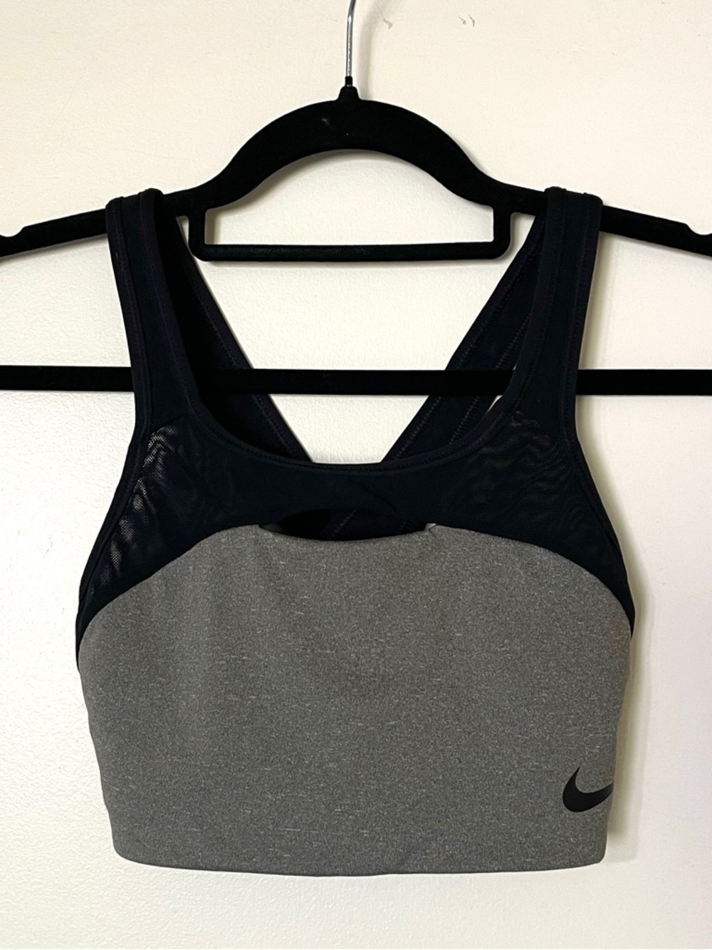 Nike Black & Gray Sports Bra